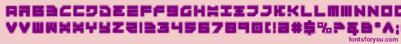 フォントOmega3Pro – ピンクの背景に紫のフォント