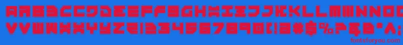 Шрифт Omega3Pro – красные шрифты на синем фоне