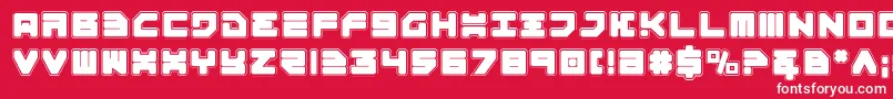 フォントOmega3Pro – 赤い背景に白い文字