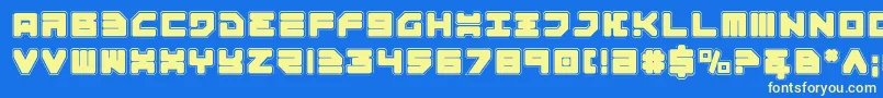 Шрифт Omega3Pro – жёлтые шрифты на синем фоне