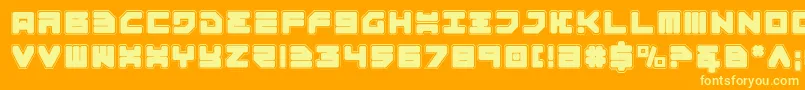 Omega3Pro Font – Yellow Fonts on Orange Background