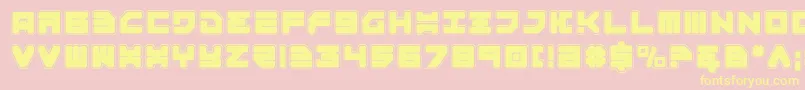 Omega3Pro-fontti – keltaiset fontit vaaleanpunaisella taustalla