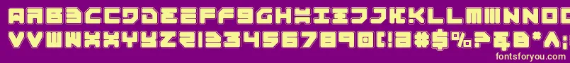 Шрифт Omega3Pro – жёлтые шрифты на фиолетовом фоне