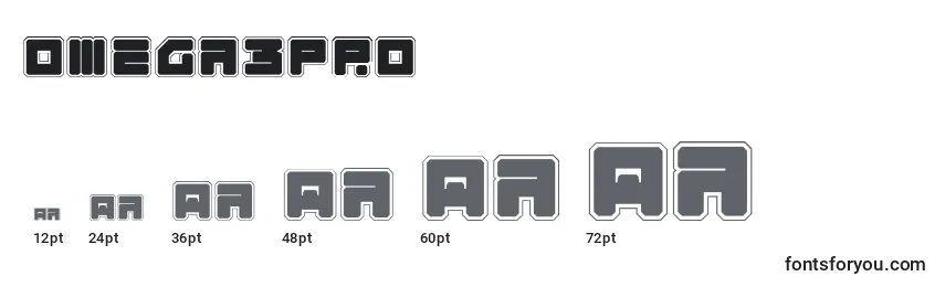 Omega3Pro Font Sizes