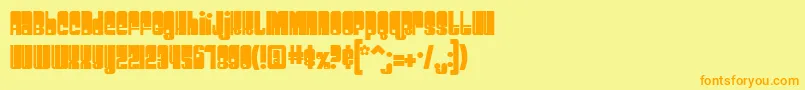 Spacebea Font – Orange Fonts on Yellow Background