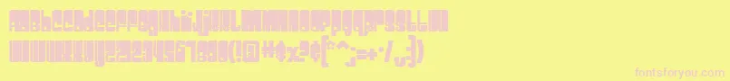 Spacebea Font – Pink Fonts on Yellow Background