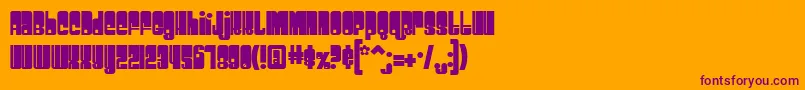 Spacebea Font – Purple Fonts on Orange Background