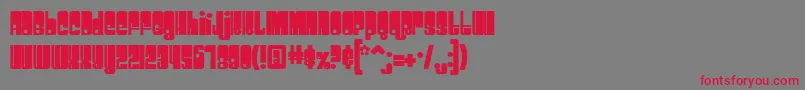 Spacebea Font – Red Fonts on Gray Background
