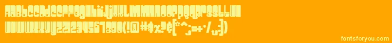 Spacebea Font – Yellow Fonts on Orange Background