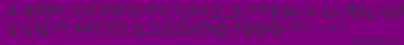 NipponlatinBold-Schriftart – Schwarze Schriften auf violettem Hintergrund