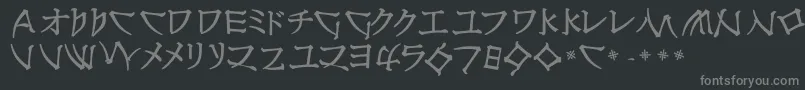 フォントNipponlatinBold – 黒い背景に灰色の文字