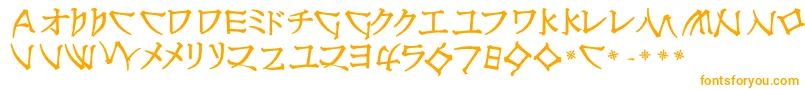NipponlatinBold-fontti – oranssit fontit
