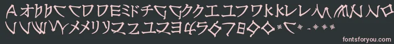 Шрифт NipponlatinBold – розовые шрифты на чёрном фоне