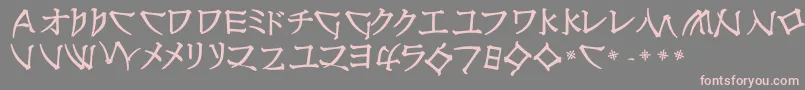 NipponlatinBold-fontti – vaaleanpunaiset fontit harmaalla taustalla