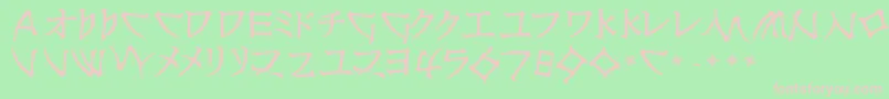 NipponlatinBold-Schriftart – Rosa Schriften auf grünem Hintergrund