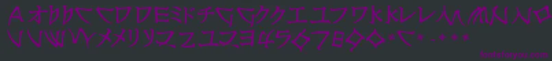 NipponlatinBold-fontti – violetit fontit mustalla taustalla