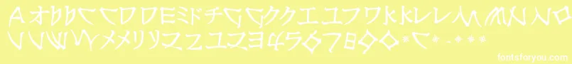 NipponlatinBold Font – White Fonts on Yellow Background