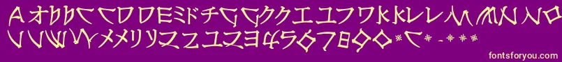 NipponlatinBold Font – Yellow Fonts on Purple Background