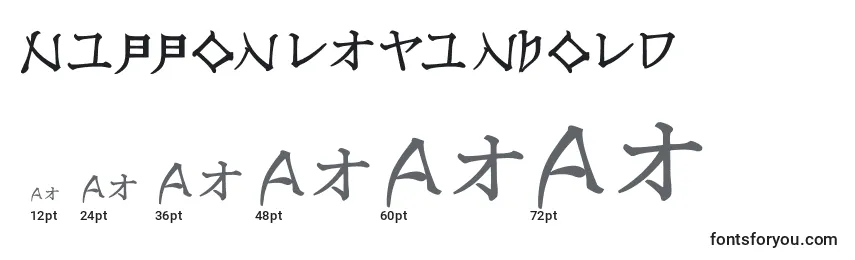 Размеры шрифта NipponlatinBold