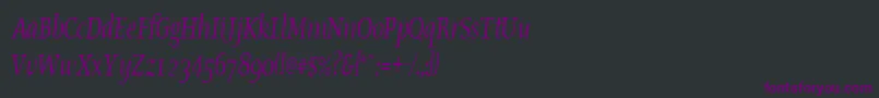 Шрифт OldstylecondensedItalic – фиолетовые шрифты на чёрном фоне