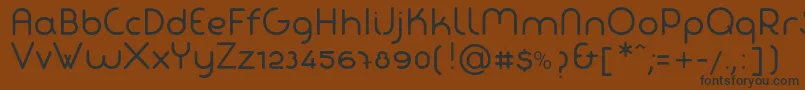 フォントFabadaRegular – 黒い文字が茶色の背景にあります