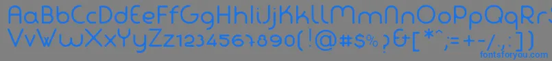 フォントFabadaRegular – 灰色の背景に青い文字