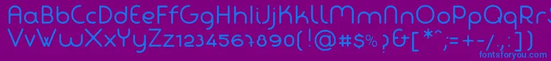 フォントFabadaRegular – 紫色の背景に青い文字