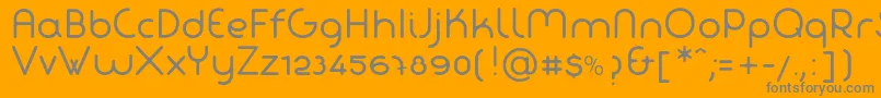 フォントFabadaRegular – オレンジの背景に灰色の文字