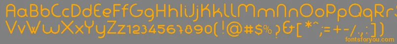 フォントFabadaRegular – オレンジの文字は灰色の背景にあります。