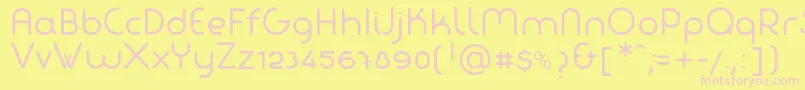 FabadaRegular Font – Pink Fonts on Yellow Background