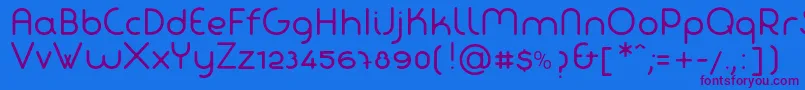 FabadaRegular Font – Purple Fonts on Blue Background