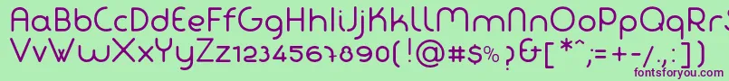 FabadaRegular Font – Purple Fonts on Green Background