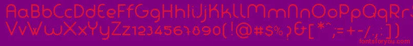 FabadaRegular Font – Red Fonts on Purple Background