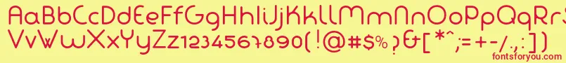 FabadaRegular Font – Red Fonts on Yellow Background