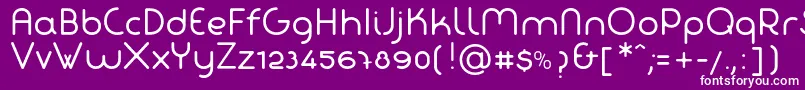 フォントFabadaRegular – 紫の背景に白い文字