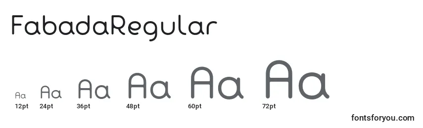Größen der Schriftart FabadaRegular (93867)