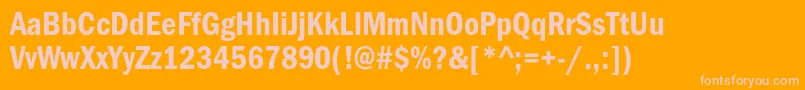 ItcfranklingothicstdDmcd Font – Pink Fonts on Orange Background