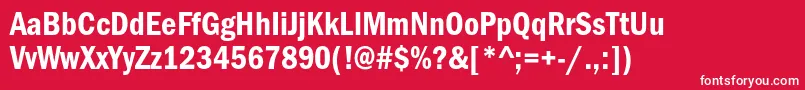 ItcfranklingothicstdDmcd Font – White Fonts on Red Background