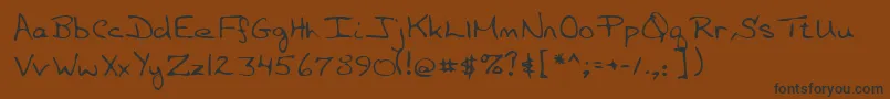 Lehn057 Font – Black Fonts on Brown Background