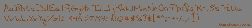 Шрифт Lehn057 – коричневые шрифты на сером фоне