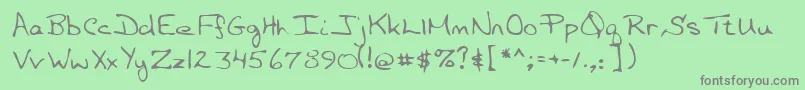 Lehn057 Font – Gray Fonts on Green Background