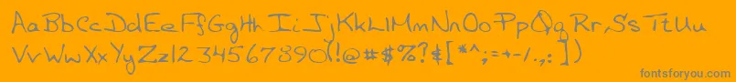 フォントLehn057 – オレンジの背景に灰色の文字