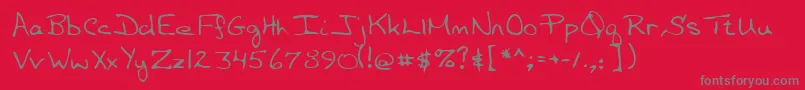 Lehn057-Schriftart – Graue Schriften auf rotem Hintergrund