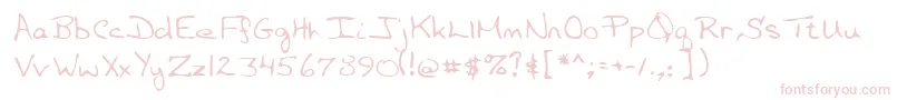Lehn057 Font – Pink Fonts on White Background