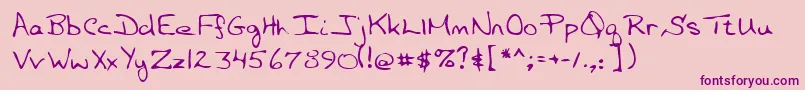 Lehn057 Font – Purple Fonts on Pink Background