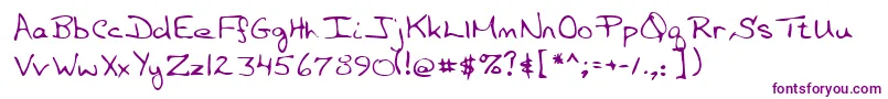 Lehn057 Font – Purple Fonts on White Background