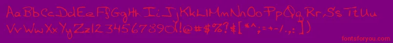 Lehn057 Font – Red Fonts on Purple Background