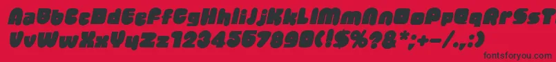 JellybeanItalic-Schriftart – Schwarze Schriften auf rotem Hintergrund
