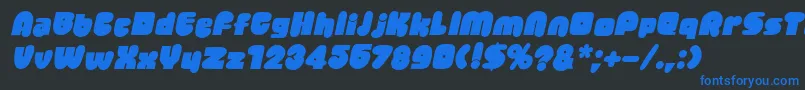 JellybeanItalic Font – Blue Fonts on Black Background