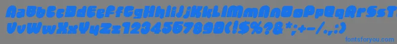 JellybeanItalic Font – Blue Fonts on Gray Background